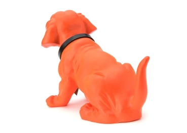 Wackeldackel lackiert klein orange 19 cm