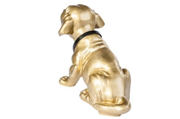 Wackeldackel lackiert groß gold 29cm - mit Echtheits-Zertifikat